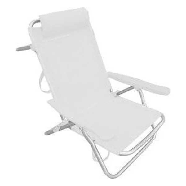 Spiaggina Reclinabile in Alluminio Bianca – cod. CPD91943