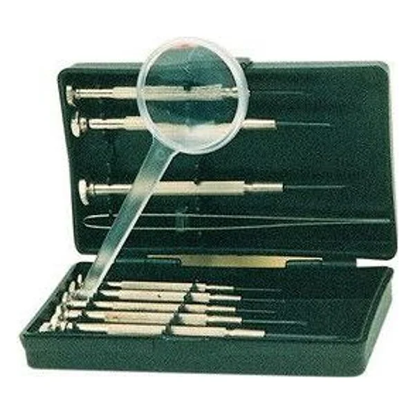 Cacciavite per Orologiaio con Lente Set 11 PZ – cod. CPD13150