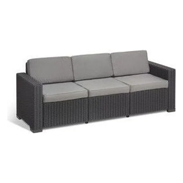 California Divano 3 Posti con Cuscini Grafite – cod. CPD93793