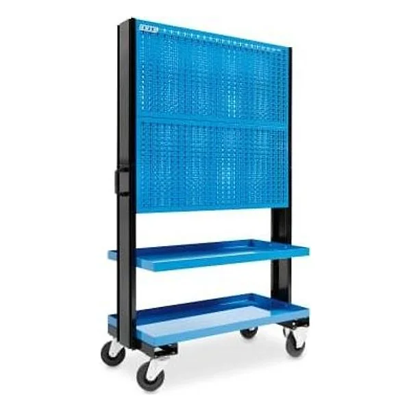 Carrello a due ripiani, completo di pannello portautensili – cod. C52