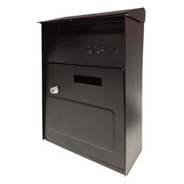 Cassetta Postale Acciaio 21X9X32,5 cm Esterno Nero – cod. CPD40464