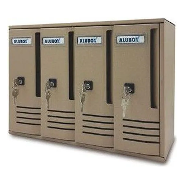 Cassetta Postale Alubox Cubo C4 42X17,5X30 Sabbia – cod. CPD3737