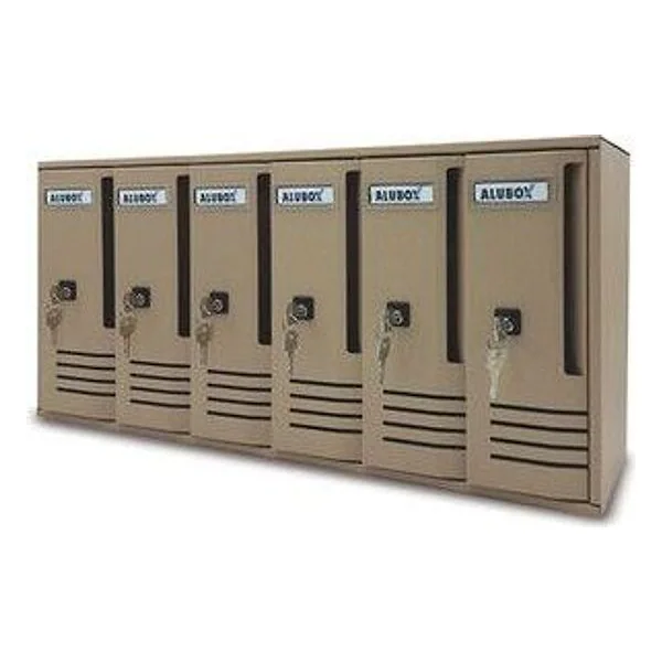 Cassetta Postale Alubox Cubo C6 62X17,5X30 Sabbia – cod. CPD3742