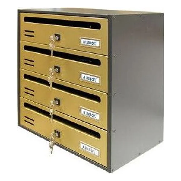 Cassetta Postale Alubox Cubo/R 4 38,5X25X43 Oro – cod. CPD56869