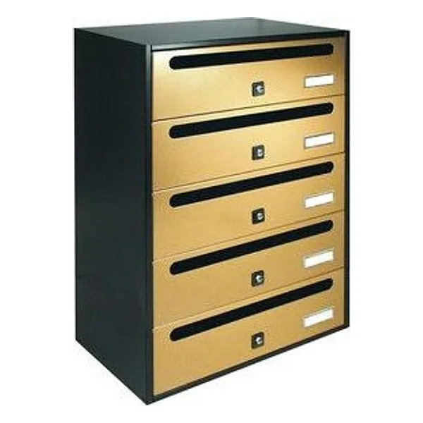 Cassetta Postale Alubox Cubo/R 5 38,5X25X53 Oro – cod. CPD56870
