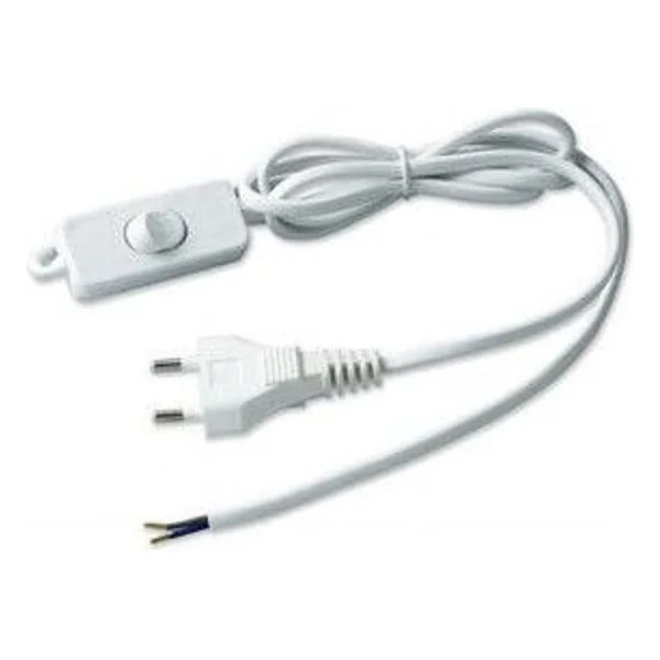 Cavo 1,5 M 2X0,75 con Interruttore Bianco – cod. CPD575