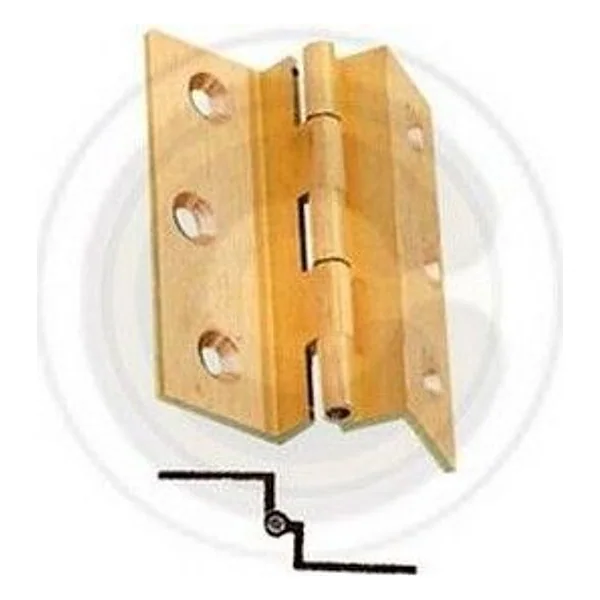 Cerniera Fresata con Collo Ottone Satinato 60X50MM – cod. CPD11032