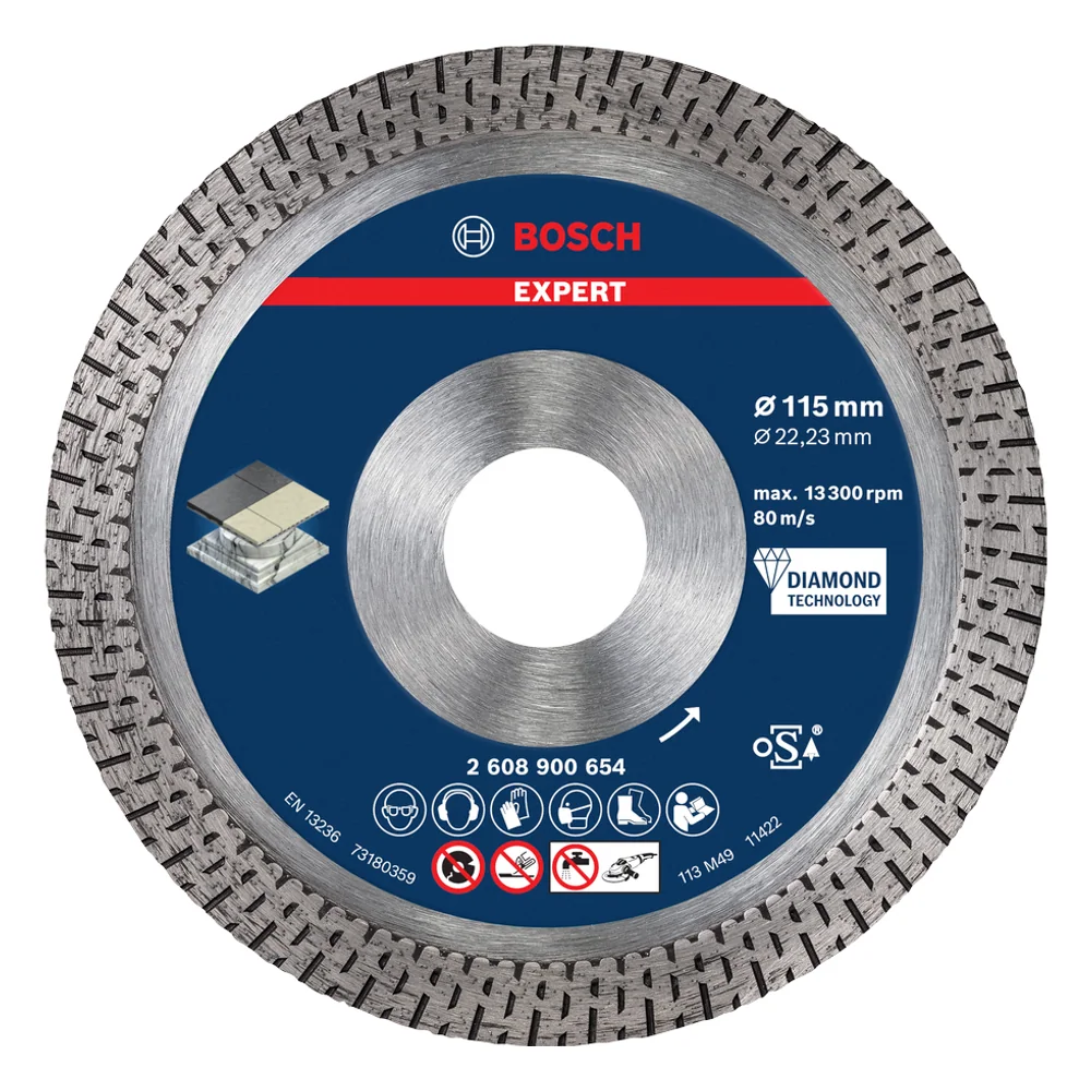 Disco diamantato Expert HardCeramic Ø115 mm – cod. 2608900654