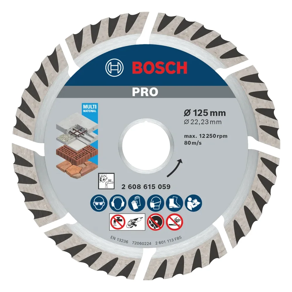 Disco diamantato PRO Multi Material, 125x22,23 mm – cod. 2608615059