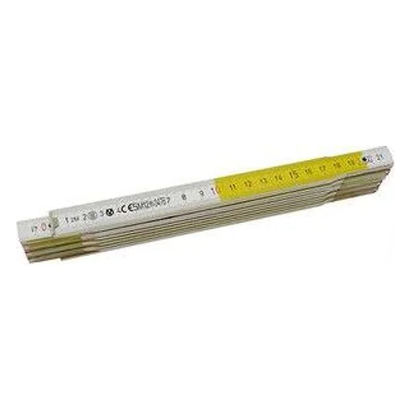 Doppio Metro 10 Aste 16 mm Legno Bian Giallo – cod. CPD10262