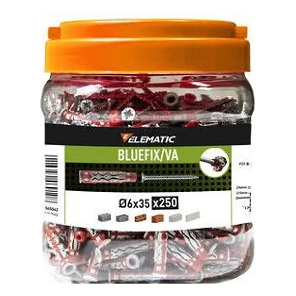 Elematic Tassello Bluefix Va 6X35 con Vite Barat 250PZ – cod. CPD99081