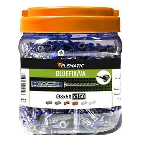 Elematic Tassello Bluefix Va 8X50 con Vite Barat 150PZ – cod. CPD99083