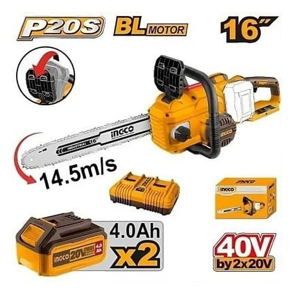 Elettrosega 20V 2AH +2BATT.E Caric.ingco – cod. CGSLI401682