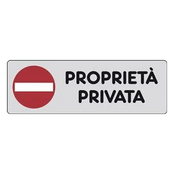 Etichetta Adesiva 150X50 Proprieta' Privata – cod. CPD26459