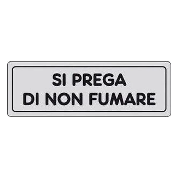 Etichetta Adesiva 150X50 Si Prega di Non Fumare – cod. CPD26465