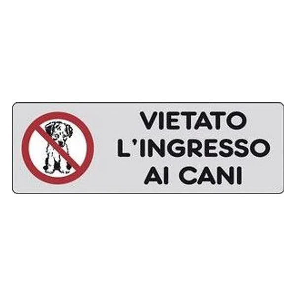 Etichetta Adesiva 150X50 Vietato L'Ingresso Cani – cod. CPD26342
