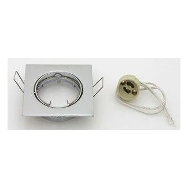 Faretto Quadrato da Incasso Orientab Led GU10 Cromo – cod. CPD83845