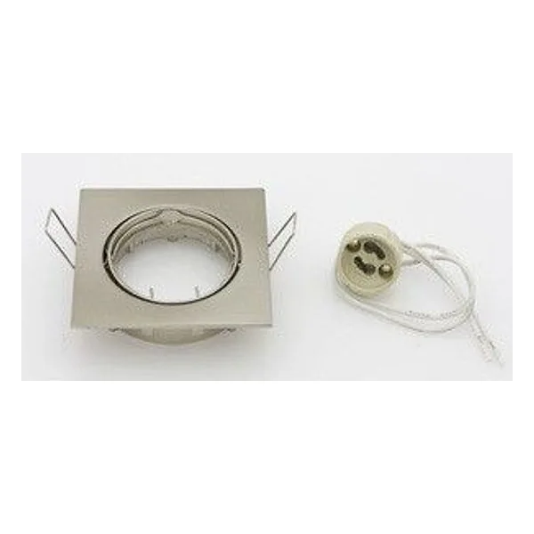 Faretto Quadrato da Incasso Orientab Led GU10 Nik Satinato – cod. CPD83981
