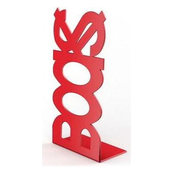 Fermalibro in Acciaio Books Rosso – cod. CPD55008