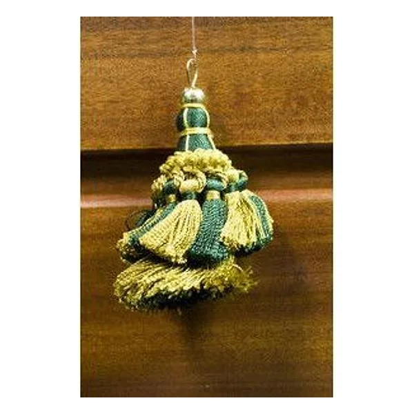 Fiocco per Tenda Shantou 9 cm Verde e Oro – cod. CPD49711