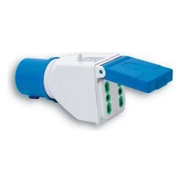 Fme 73.101 Adattatore Cee 16A 2P+T - 2 Bip 220V IP44 – cod. CPD5583