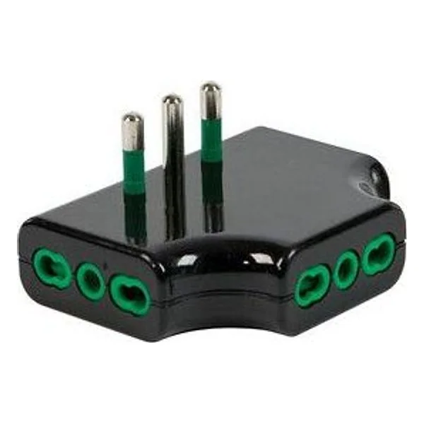 Fme 82.221 Adattatore 16A 2P+T 3 Prese 2P+T Bip Nero – cod. CPD504743