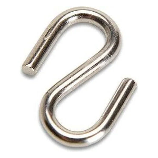 Gancio a S per Catena D 2,4 mm Acciaio Nichelato – cod. CPD9828