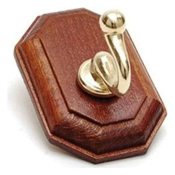 Gancio Adesivo Holz Noce Oro 1 Posto 40X60 mm – cod. CPD11465