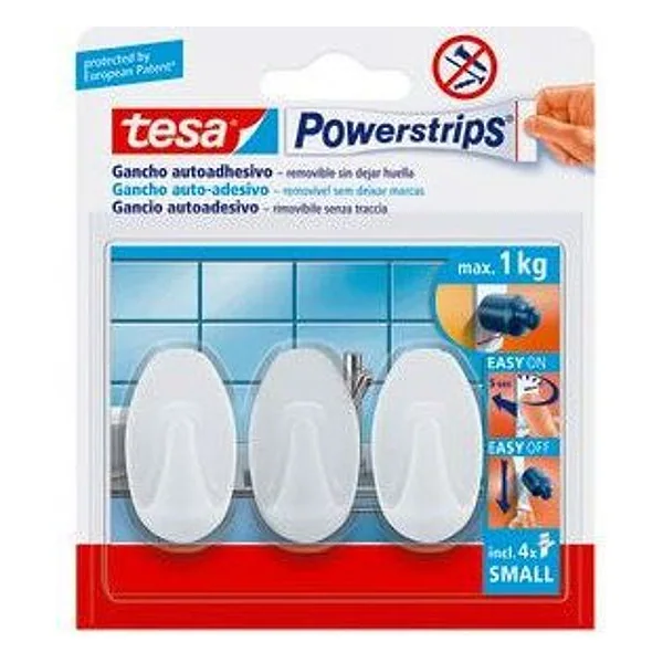 Gancio Adesivo Tesa Powerstrips Piccolo B.co 3 PZ – cod. CPD90803