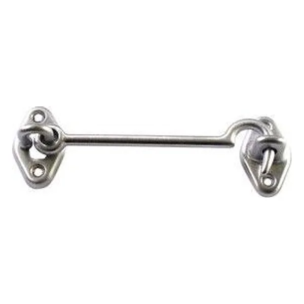Gancio Fermafinestra Ottone Cromo Satinato 100 mm – cod. CPD95625