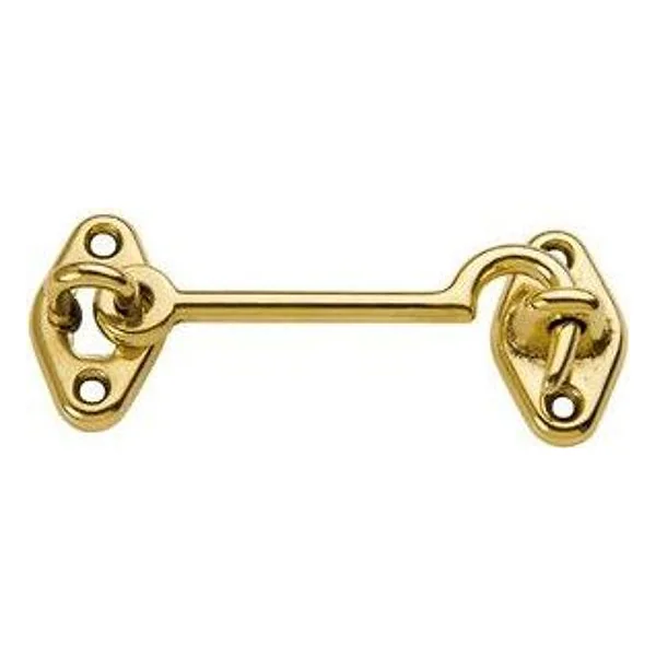 Gancio Fermafinestra Ottone Lucido 80 mm – cod. CPD4312