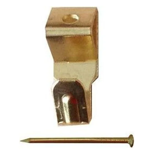 Gancio per Quadro x N. 0 Acciaio Ottone con Spillo 20 PZ – cod. CPD11887