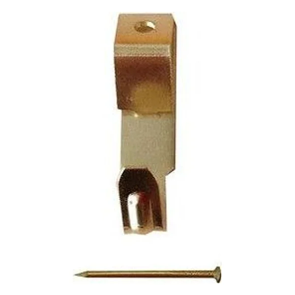 Gancio per Quadro x N. 1 Acciaio Ottone con Spillo 10 PZ – cod. CPD4276