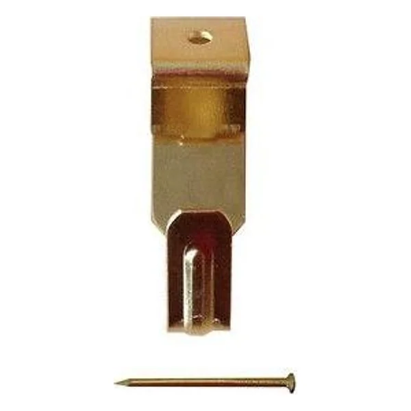 Gancio per Quadro x N. 2 Acciaio Ottone con Spillo 10 PZ – cod. CPD4277