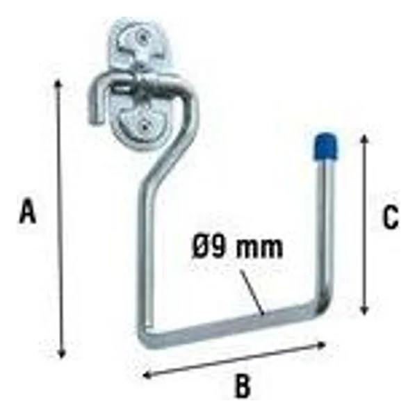 Gancio Zincato 4040 Multiuso da Parete 150 mm – cod. CPD504262