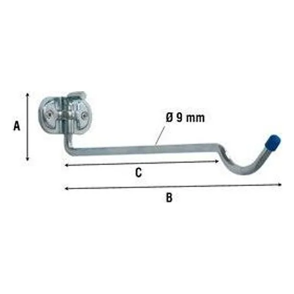 Gancio Zincato 4110 per Biciclette 320 mm – cod. CPD504264