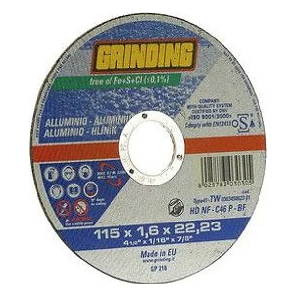 Grinding Disco per Alluminio Piano 115X1,6 Hdnf – cod. CPD4789