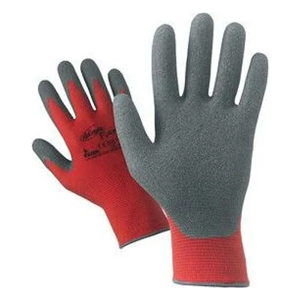 Guanti Nylon/Lattice Rosso/Grigio