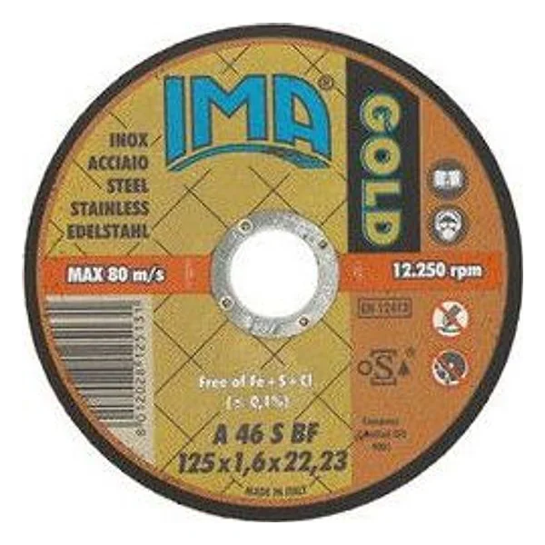 Ima Disco per Inox Gold Piano D 125X1,6 mm – cod. CPD55315