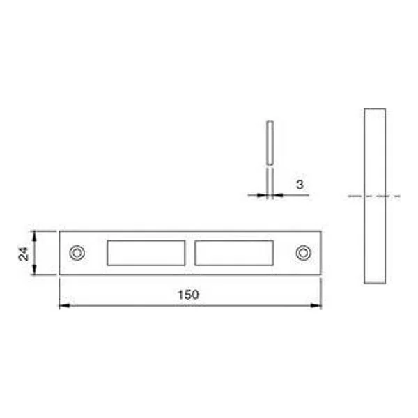 Iseo 038 Contropiastra per Serratura 981 983 – cod. CPD50095