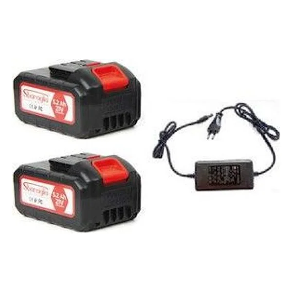 KIT 2 BATTERIE 21V 5,2 Ah + CARICABATTERIA SBARAGLIA – cod. CPD502976
