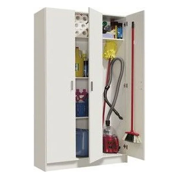 Kit Armadio 3 Ante 4 Ripiani Multiuso 108X37XH180 cm – cod. CPD94625