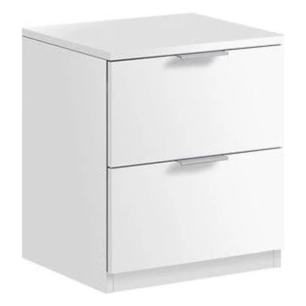 Kit Comodino 2 Cassetti 46X38X34 Bianco – cod. CPD95009