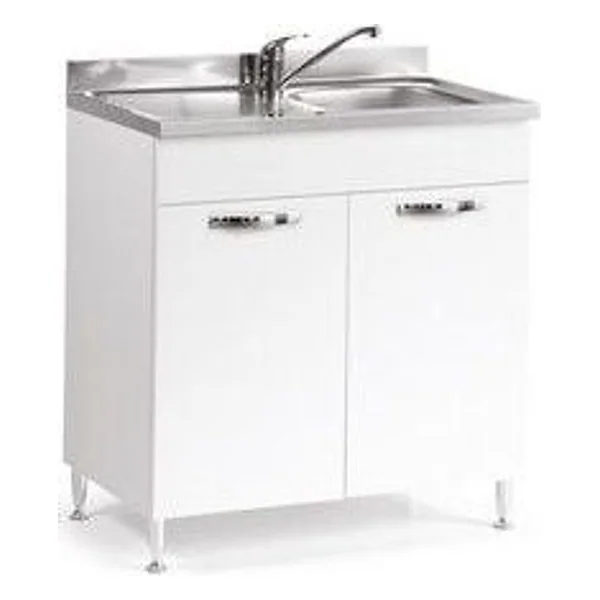 Kit Cucina Base 2 Ante 80X50XH85 cm senza Lavello Bianco – cod. CPD96420