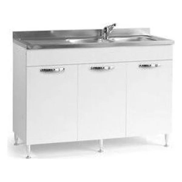 Kit Cucina Base 3 Ante 120X50XH85 cm senza Lavello Bianco – cod. CPD96421