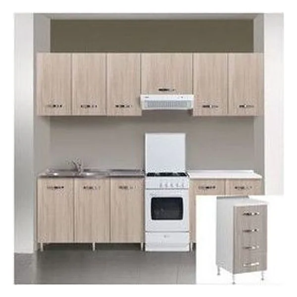 Kit Cucina Base 4 Cassetti 40X50XH85 cm Olmo – cod. CPD17604