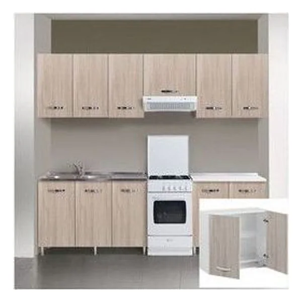 Kit Cucina Pensile 2 Ante Scolapiatti 80X32XH72 cm Olmo – cod. CPD17584