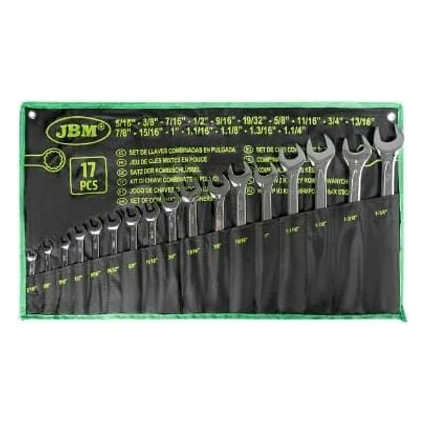 Kit di 17 Chiavi Combinate in Pollici JBM – cod. JBM52972