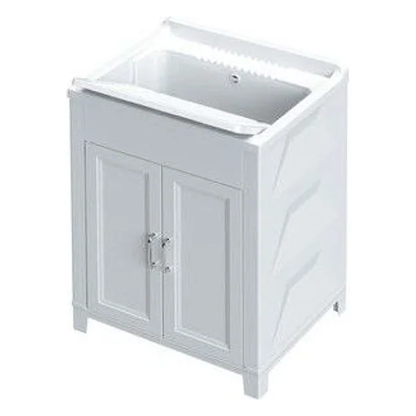 Kit Lavatoio Resina Antiacido 60X50 cm Bianco – cod. CPD7793