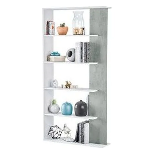 Kit Libreria Alida 90X25X180 Bianco Cemento – cod. CPD96408
